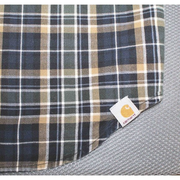 Carhartt Fort Relaxed Fit Long Sleeve Plaid Button Up Shirt‎ 101297-412 Mens 3XL - Picture 5 of 6